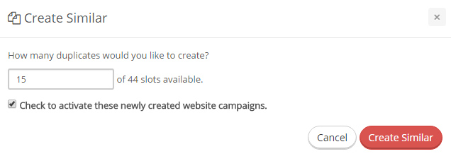 Create Similar Campaigns