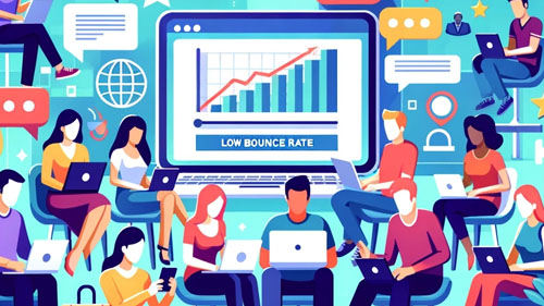 High-quality website traffic with low bounce rate